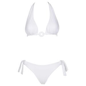 Fisico Women Ruffled Triangle Bikini With Ring